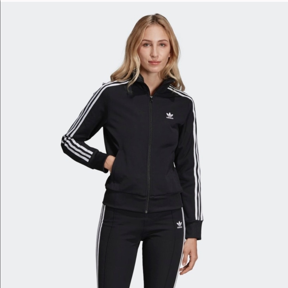 Adidas black tracksuit jacket